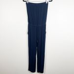 Michael Stars Women's Evereve Piper Strapless Jumpsuit Navy Sz S Photo 1