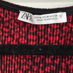 ZARA Accordion Patterned Crop Blouse Medium Photo 4