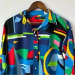 Ralph Lauren  women’s S print crepe women’s shirt blouse geometric modern bright Photo 1