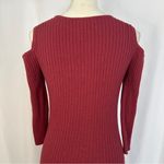 Jessica Simpson Ribbed Midi Dress Junior XL Bodycon Off Shoulder Stretch Red Photo 6