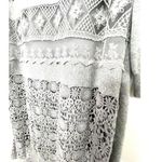Sundance Knit Crochet Lace Sweater Dress Gray Women's Size Small Pullover Photo 5