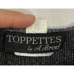 Toppettes by A. Brod Womens Silver Metallic Tank Top Glam 90s Y2K Clubwear Sz M Size M Photo 5