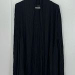 Coldwater Creek XL Black Open Front Long Sleeve Crinkle Cardigan Photo 3
