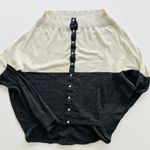 Lululemon After Class Cardigan Sweater Size 6 Heathered White / Black Cotton Photo 3