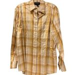 Ellen Tracy  Vintage Silk Blouse‎ Women's Size 6 Yellow Plaid Long Sleeve Photo 0