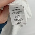 Hilary Radley  White Short Sleeve Collared V Neck Blouse Top Size S Photo 4