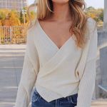 Cotton Candy LA White Wrap Sweater Photo 0