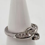 Sun Sterling Silver & White Sapphire Ring (6.5) Photo 2