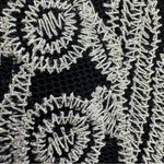 Ultra Pink  Black and Cream Gold Sheer Embroidered 3/4 Sleeve Tank Blouse Large Photo 2