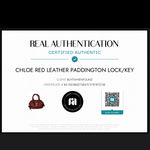 Chloé CHLOE Paddington Red Leather Padlock Bag with Lock, Key, COA, Dust Bag AUTHENTIC Photo 14