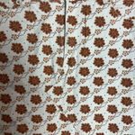 Forever 21 Women's M Denim Skirt White Floral Retro 70s Style Mini High Waisted Photo 2