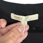 Maje  Black Beaded Shoulder Sleeveless Top Photo 1