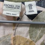 Rachel Zoe  linen leaf design dress size medium Photo 3