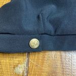 ZARA  Black Textured Ottoman Crop Top Black with Gold Buttons Large Photo 4