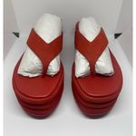 Free People Red Bohemian Thong Platform Photo 3