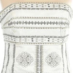 White House | Black Market  White Strapless Dress Gold & Silver Beading Size 2 XS Photo 4