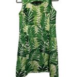 Julian Taylor  New York Green Leaf Print‎ Sleeveless Dress Size 6 Photo 4
