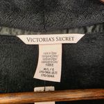 Victoria's Secret  Womens Size M/L Signature Black Plush Pocket Robe Soft Short Photo 4