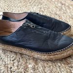 Eric Michael  Serena‎ black leather handmade Spain zip top espadrille sneakers 39 Photo 0