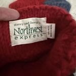 Northwest Express Wool Socks Nepal Fair Isle Outdoors GORP Red Chunky Warm OS Photo 2