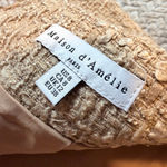 Maison d' Amelie Paris Light Brown Tweed Skirt Size 8 Tan Photo 3