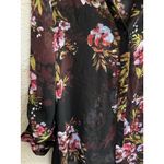 Kut From The Kloth  Sheer Black‎ Pink Floral Dark Whimsigoth Fairy Women Large Photo 1