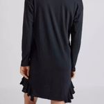 Current/Elliott Black Destroy The Tier Long Sleeve Shift T-Shirt Dress Size 0 Photo 1