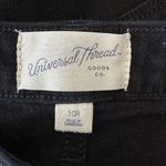 Universal Threads Universal Thread SZ 10R Jean Shorts High-Rise Midi Frayed Hems Stretch Black Photo 4
