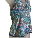 Free Country Womens Tankini Swim Top Halter Tie Multicolor Swirl Pattern Medium Photo 1
