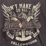 Wrangler  x yellowstone don’t make be go‎ Beth Dutton on you tee size MED cowgirl Photo 1