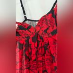 Victoria's Secret  Black & Red Vintage with Floral Pattern Dress Size XS 2148 Photo 4