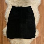 Vintage Now Next Black Suede Leather Pencil Skirt Sz 2 Photo 0
