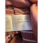 Boho fairy cottage whimsi Ruched Long Sleeve Crop Top large Blouse Mauve Pink L Photo 3