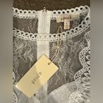 A.Peach White Lace Blouse with Crochet Detailing Photo 2