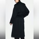 SKIMS  Boyfriend Fleece Oversized Trench Coat Onyx Black Size Small NWT Photo 7