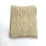 Gap Cable Knit Ivory Irish Fisherman Scarf Wool Knit Winter Photo 7