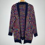 VICI  Women Fuzzy Longline Cardigan Sweater Size Small Multicolor Open Front Cute Photo 2