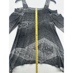 Vintage Clara Sun Woo Women's Cold Shoulder Tunic Size S Black White Photo 14