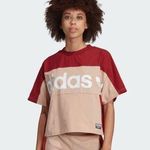 Adidas  women’s XS oversized boxy cropped‎ tee Photo 0