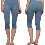Lululemon  In The Flow Crop II Leggings Heathered Blue Denim NWOT Photo 2