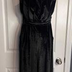 Lavish Black Velour Jumpsuit Photo 3