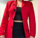Petite Sophisticate Collectibles Vtg Red Holiday Long Sleeve Christmas Blazer 2 Photo 3