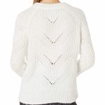 Kensie Twisted Fuzzy Yarn Sweater in Ivory Size Large Photo 1