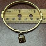 Michael Kors  Gold Tone Pave Crystal Pad Lock Bracelet Photo 6