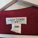 Lady Dorby Red Wine Jacket Blazer Womens 20 Wide Petite Business Casual Holiday Size undefined Photo 6