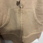 Outlooks beige full zip hoodie jacket with design on front and back in medium Photo 3