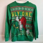 Dr. Seuss Dr. Suess The Grinch Sly One Green Long Sleeve Sweatshirt Photo 0
