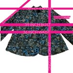 JONI B BLUE FLORAL PRINT JACQUARD BUTTON FRONT BLAZER (S) Photo 10