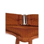 New 2 Piece Ribbed Rust Colored Bikini High Leg Cheeky Bottoms Plunged Top Med Orange Photo 6