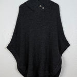 Baltic Inspirations Wool Ribbed Knit Poncho Sweater Lagenlook Minimalist OS Gray Size undefined Photo 0